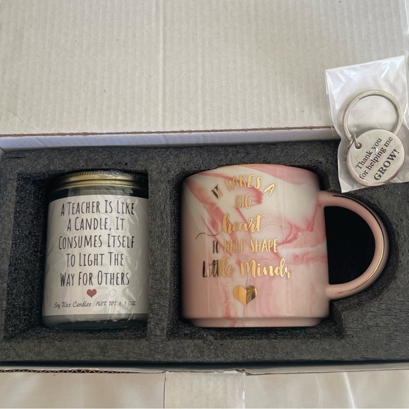 Teacher candle mug keychain gift set - Picture 1 of 12